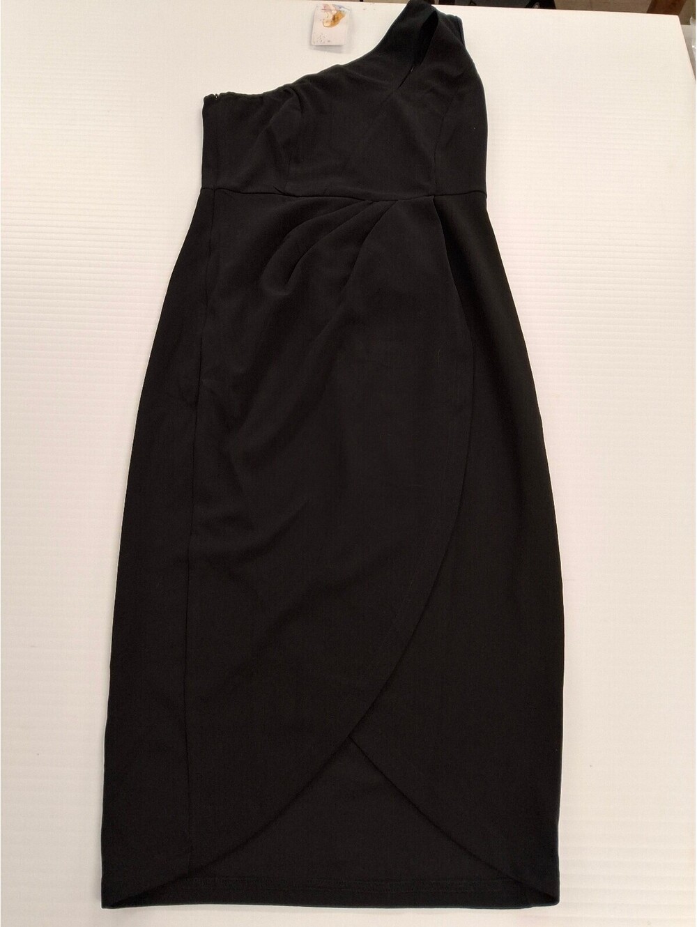 Pretty Garden Black One-Shoulder Midi Dress